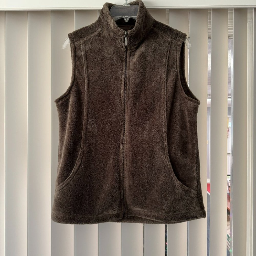 White Sierra Fleece Vest L